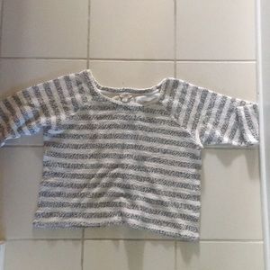 fuzzy 3/4 sleeve sweater